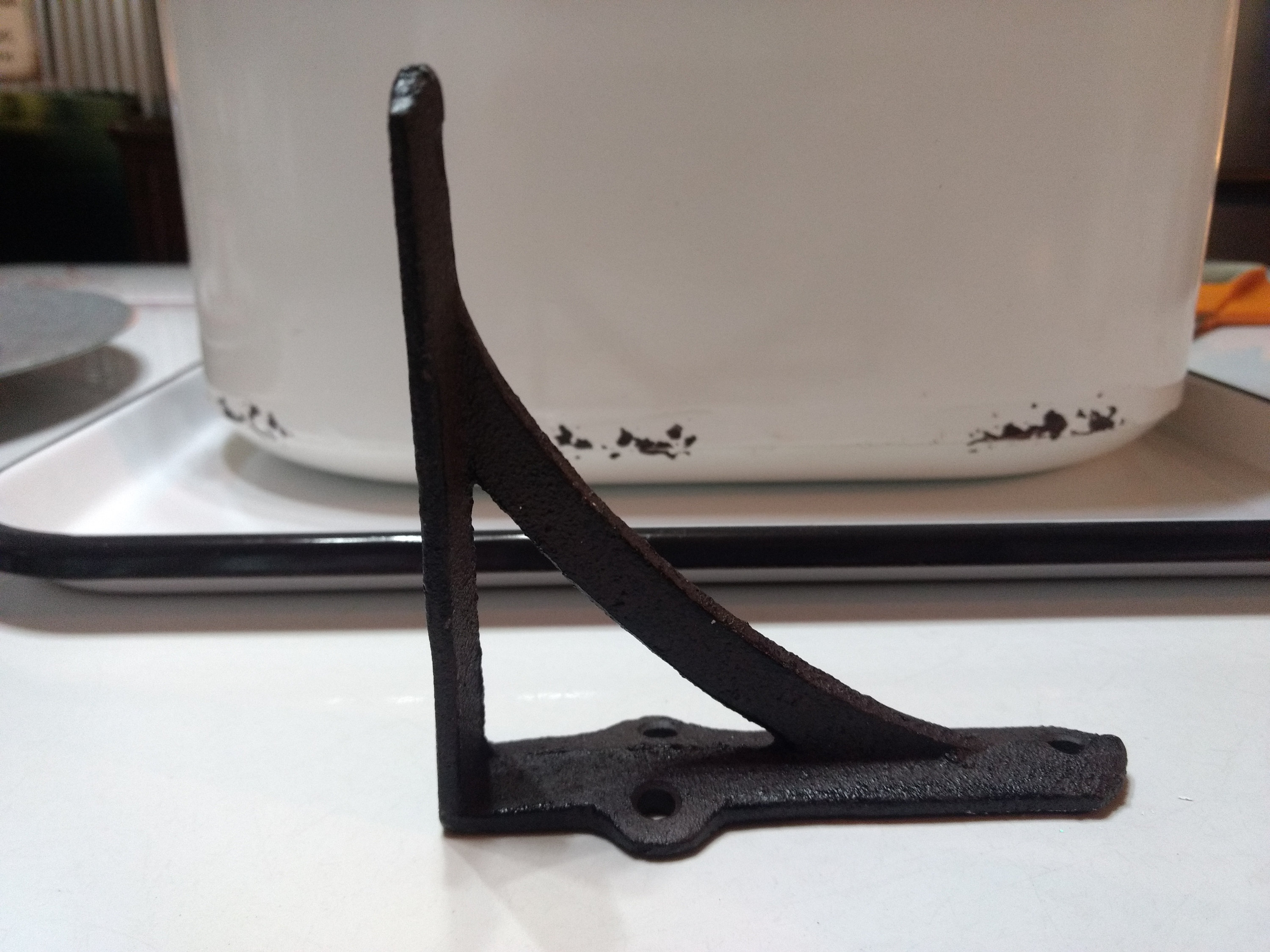 Rustic Brown Simple Metal Cast Iron Brackets Etsy