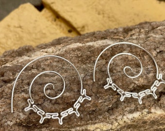 Orecchini a spirale in argento