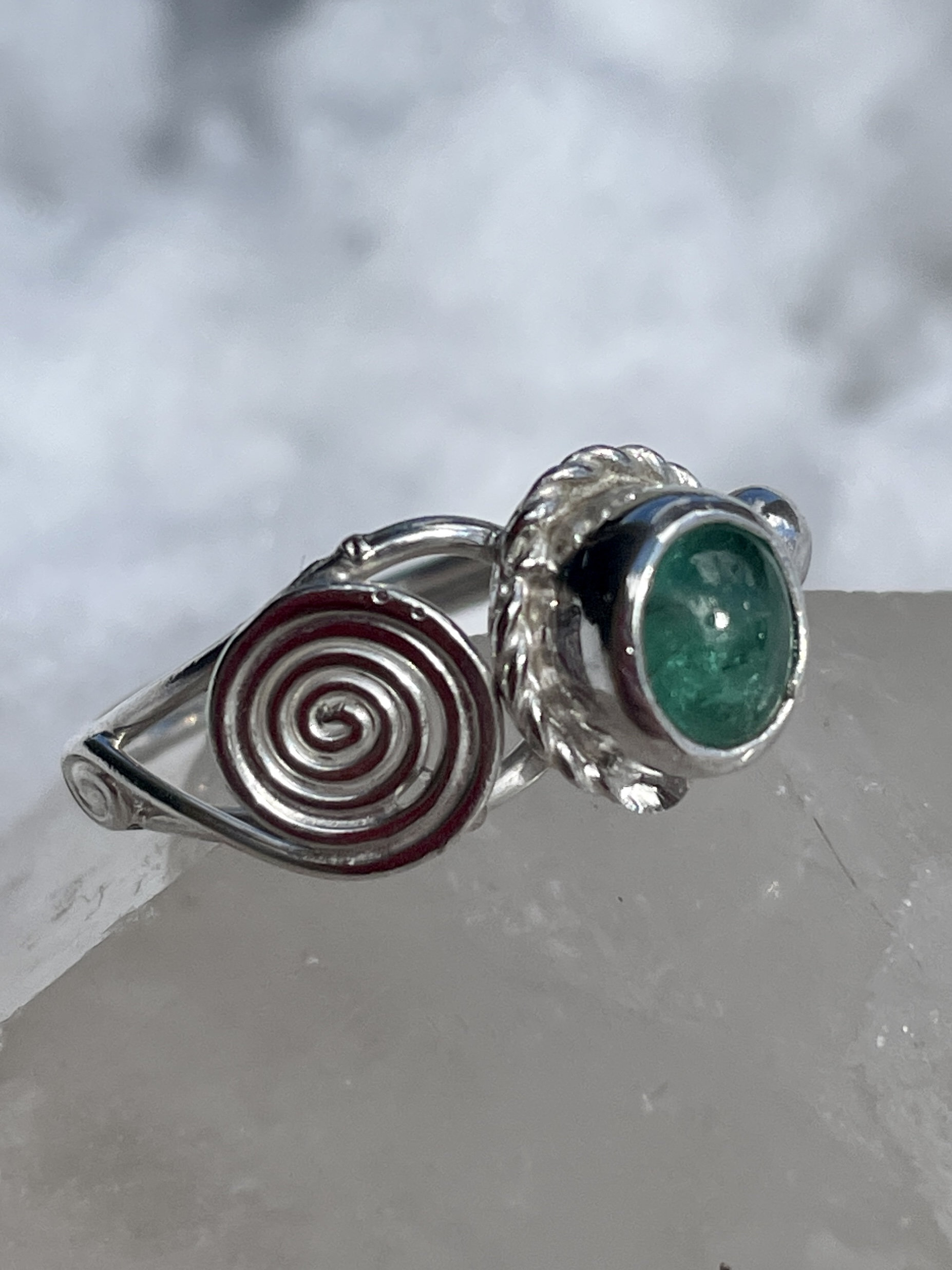 Bague En Argent 925 Avec émeraude Verte Colombie 9.35 Ct - Taille 62 - Certifiée