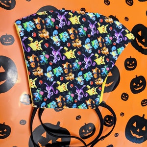 Cute anime monsters Face Mask with Adjustable Ties