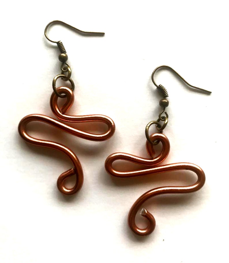 Aluminum earrings handmade wire earrings wire earrings | Etsy