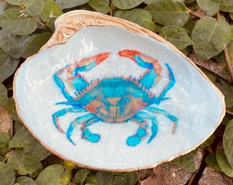Blue Crab Trinket Clam Dish