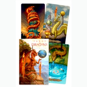 Rare Golden Dragon Tarot Card Deck Printable Oracle 78 Cards - Etsy