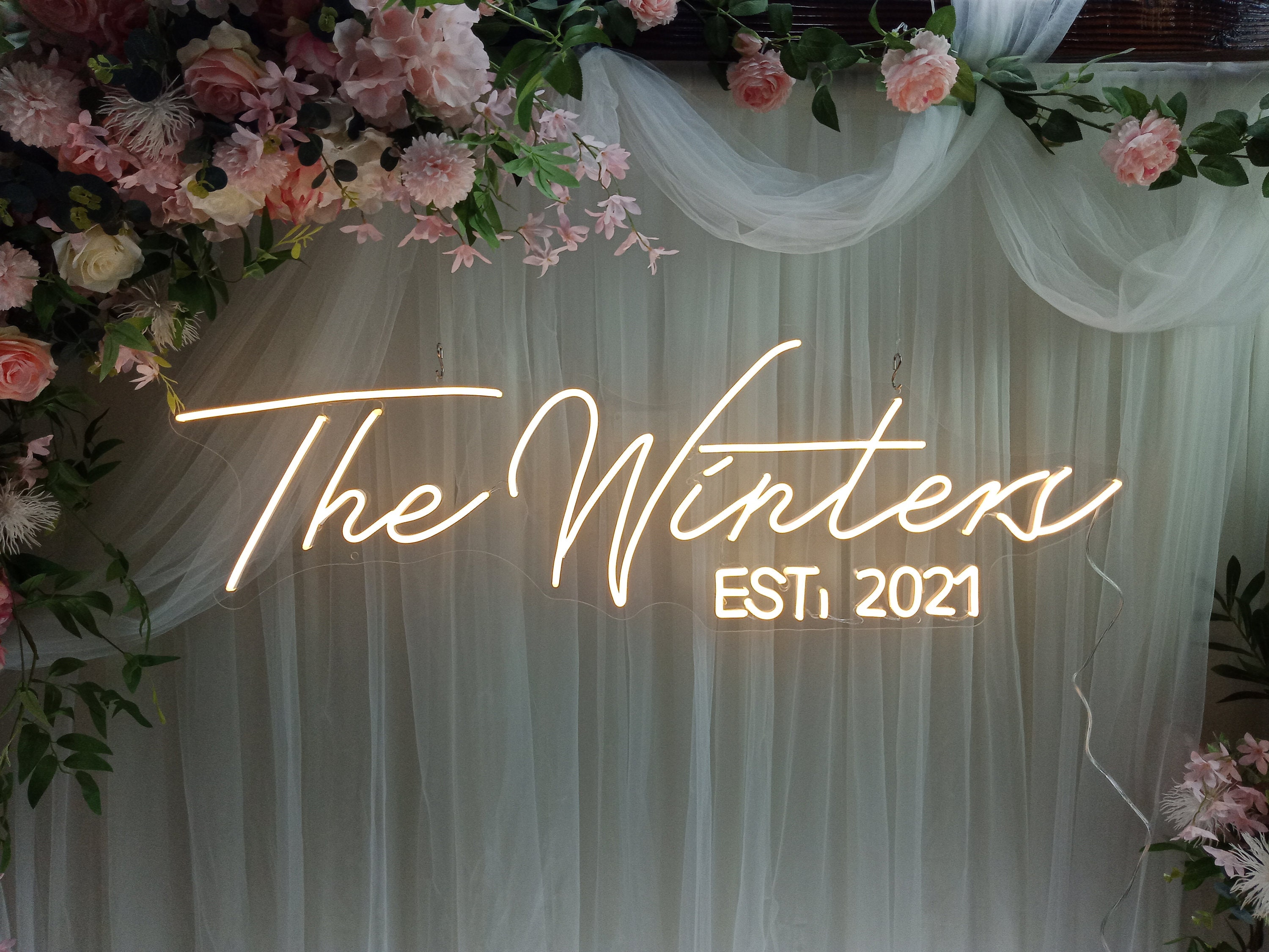 Wedding Custom Neon Sign Flex DIY LED Light Wedding Party Etsy