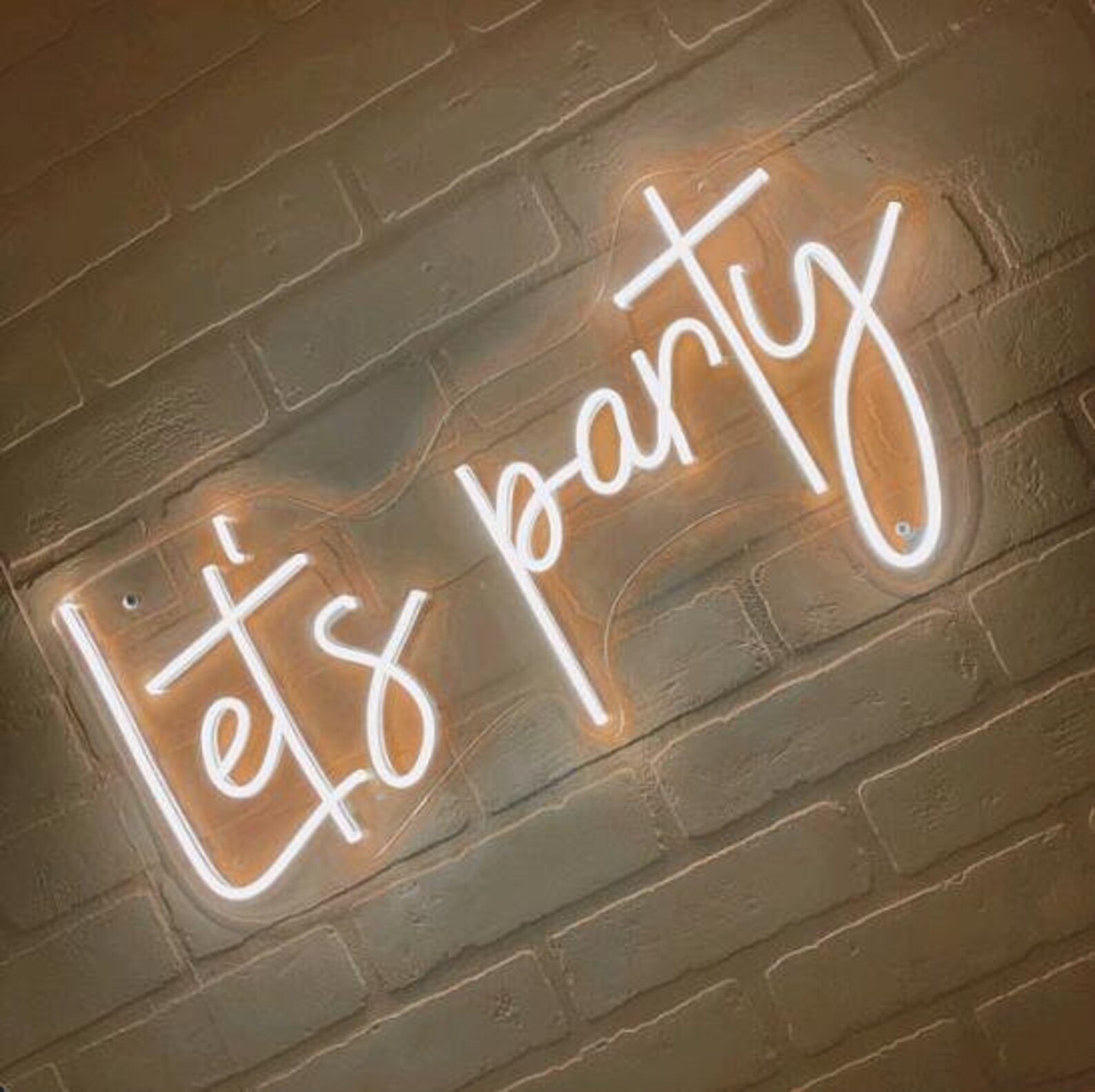 Let's Party Custom Neon Sign Flex LED Light Wedding Party Etsy