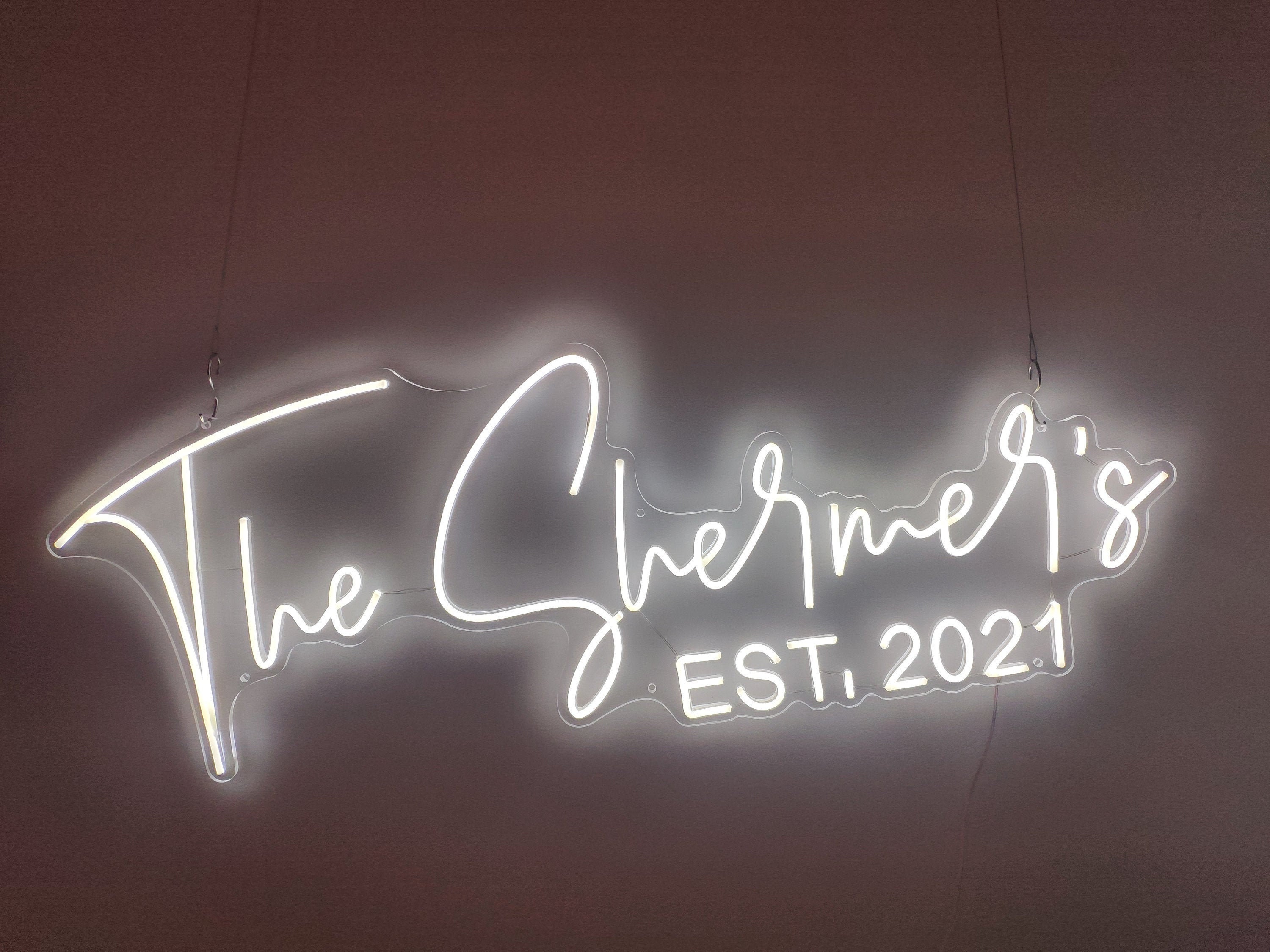 Wedding Neon Sign Family Name Custom Sign Wedding