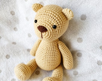 Crochet Amigurumi Bear Pattern/Bear Toy PDF Tutorial/Crochet Classic Teddy Bear Nico the Bear/Crochet Bear Pattern by AmiBunnyCrochet