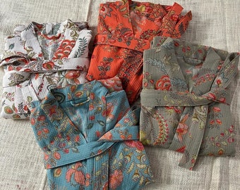 Waffle Linen Robe Kimono Robe Linen Spa Robe Sauna Robe Bath Robe Home Wear Balticbloom