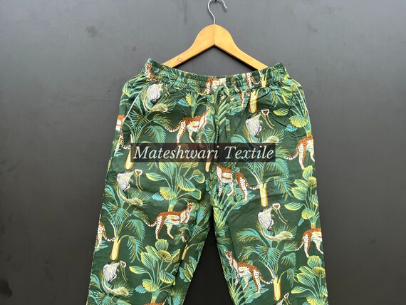Indian Handmade Wildlife Animal Print Cotton Pajama Pants Women Lounge Pants Beach Pants Floral Trouser Boho Festival Pants Etsy Canada