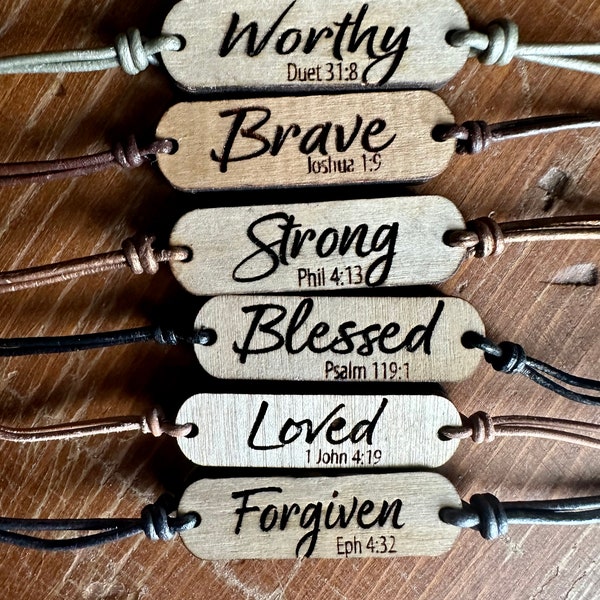 Bible Verse Bracelet, Christian Bracelet, Inspirational, Gift Idea