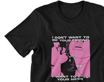 Short Sleeve 1975 Lyrics T-Shirt Kiss your Neck