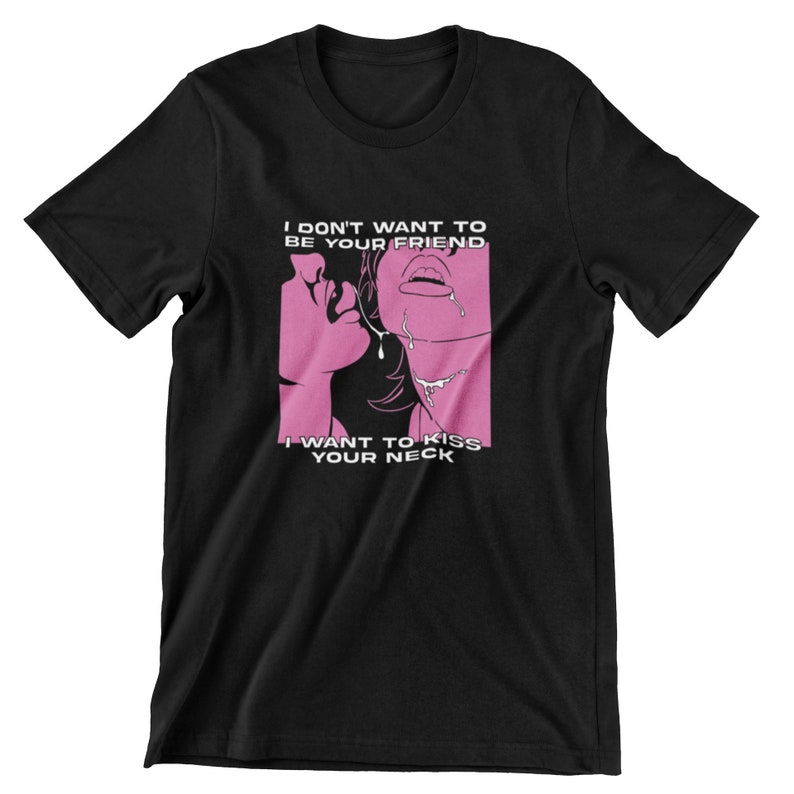 Short Sleeve 1975 Lyrics T-Shirt Kiss your Neck