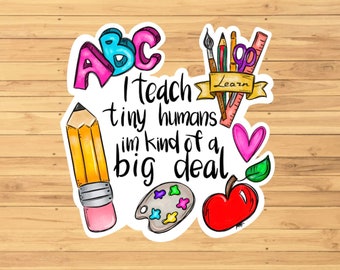 Teacher Life Sticker - Water Resistant - Personalized Gifts- Teacher Gift - Preschool Gift - Stickers for Hydroflask - Stickers Laptop