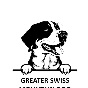 Größere Schweizer Sennenhund-Svg-Datei, spähender Schweizer Sennenhund-Svg-Datei für Cricut