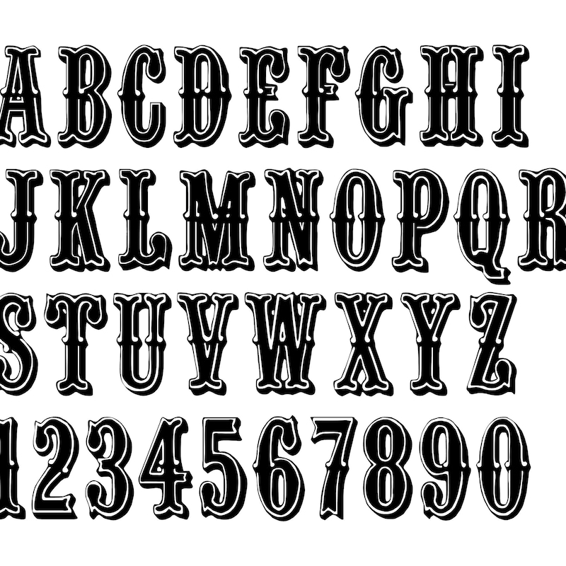 Western Numbers for Hat - Etsy