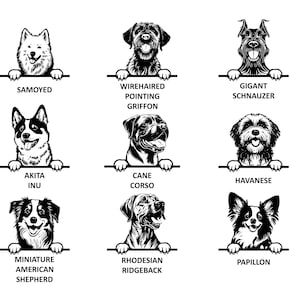PEEKING DOG SVG, Peeking Dog Svg Files For Cricut, Peeking Dog Silhouette Svg, Peeking Dog Clipart