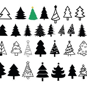 Arbre de Noël SVG, fichiers Svg de Noël pour Cricut, clipart arbre de Noël
