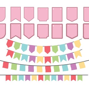 BUNTING BANNER SVG, Bunting Svg cut files for Cricut, Scallop banner Svg, Bunting Birthday Svg