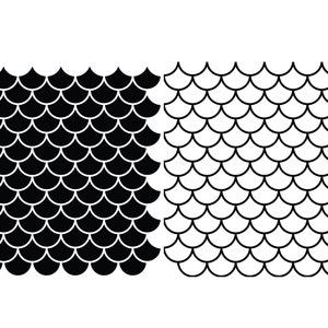 Motif SIRÈNE SVG, motif SIRÈNE coupe des fichiers pour Cricut, Svg d'écailles de sirène