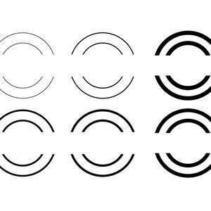 DOUBLE CIRCLE Frame SVG, Circle Monogram Svg, Double Circle Frame files for Cricut, Split Circle Svg