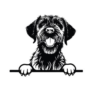 PEEKING Wirehaired Pointing Griffon Svg, Peeking Wirehaired Pointing Griffon Svg Files For Cricut