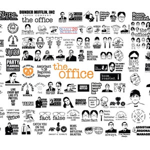 THE OFFICE Bundle SVG, The Office Svg Files for Cricut, The Office Tv Show, The Office Clipart, The Office Vector