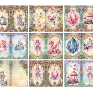 LADY BUTTERFLY Junk JOURNAL Kit, Schmetterling Fantasy World Kit, Fantasy Kit, Schmetterling und Feen Junk Journal Paper Kit