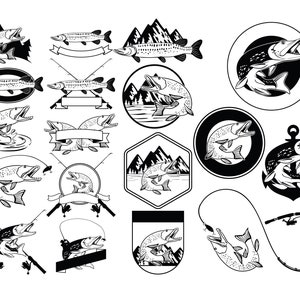 PIKE FISHING SVG, Pike Svg cut files for Cricut, Gone Fishing svg files, Pike cut Files