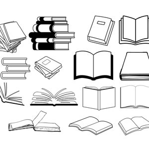 BOOKS SVG, BOOKS Svg cut files for Cricut, Book Svg Cut Files, Books Clipart, Stack of books Svg