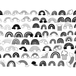 SVG DE ARCOÍRIS, SVG DE ARCOÍRIS BOHO, ARCHIVOS SVG DE ARCOÍRIS PARA CRICUTE, PREDISEÑO DE ARCOÍRIS, ARCHIVOS DE CORTE DE ARCOÍRIS