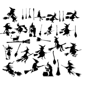 HALLOWEEN WITCH SVG, Witch Clipart, Halloween Svg Files for Cricut, Witch Cut Files