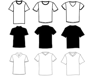 T-SHIRT Outline SVG, TSHIRT Svg Cut files for Cricut, Shirt Outline Svg