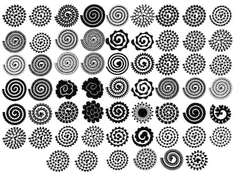 ROLLED FLOWER SVG, Rolled Flowers Template Cut Files, Rolled Paper Flower Svg Cut Files for Cricut