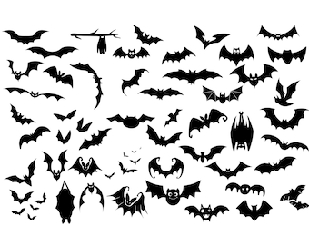 HALLOWEEN BAT SVG, Bat Clipart, Halloween Svg Files for Cricut, Bat Cut Files