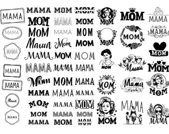 MAMA SVG, MAMA Svg Arquivos de corte para Cricut, Mom Svg, Varsity Mama Svg, Mom Fife Svg, Floral Mama Svg