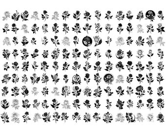 ROSE SVG Bundle, ROSES Svg Bundle, Rose Clipart Bundle, Rose Svg cut files for Cricut, Flowers Svg
