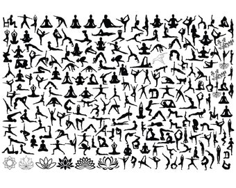 YOGA SVG Bundle, YOGA Svg Cut Files For Cricut, Meditation Svg, Yoga Clipart, Namaste Svg, Lotus Svg