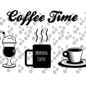 Coffee SVG files, Coffee clipart, Coffee cut files for Cricut, Coffee vector files