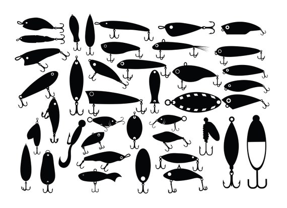 FISHING LURES SVG, Fishing Lures Svg Cut Files for Cricut, Fishing Svg, Fishing  Tackle Svg 