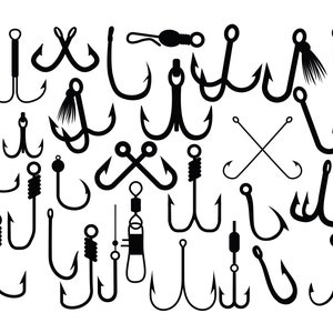 ANGELHAKEN SVG, Angelhaken SVG schneiden Dateien für Cricut, Angeln svg, Angelhaken Clipart