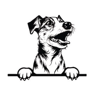 PEEKING RUSSELL TERRIER Svg, Peeking Russell Terrier Svg Files For Cricut