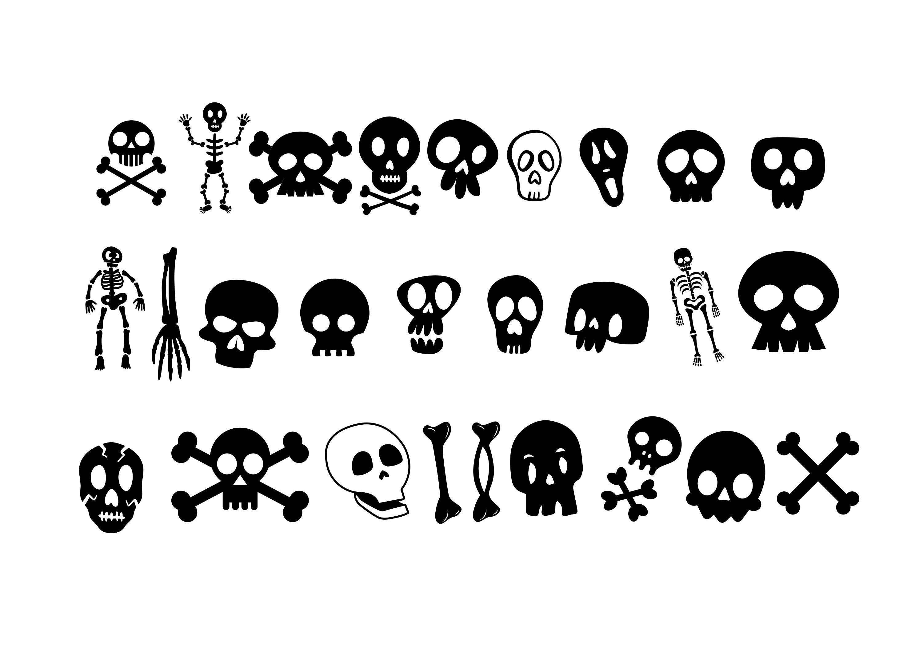 HALLOWEEN SKELETON SVG, Skeleton Clipart, Halloween Svg Files for Cricut, Skeleton Cut Files