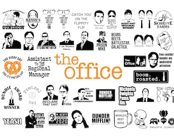 THE OFFICE Bundle SVG, The Office Svg Files for Cricut, The Office Tv Show, The Office Clipart