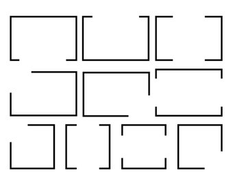 Open RECTANGLE SVG, Split RECTANGLE Svg, Rectangle Outline Svg, Rectangle Frame Cut File, Split Square Svg