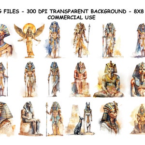 WATERCOLOR ANCIENT EGYPT Clipart, Watercolor Ancient Egypt Png Files, Transparent Background Png