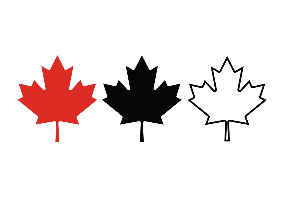 CANADIAN MAPLE LEAF Svg, Maple Leaf Outline Svg, Maple Leaf Cut Files ...