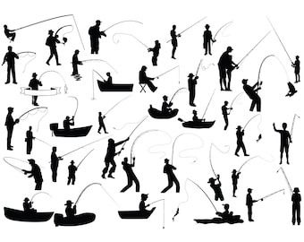 FISHING FISHERMEN SVG, Fishermen svg cut files for Cricut, Fishing svg, Fishermen Silhouette