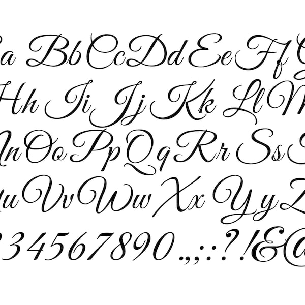 ELEGANT FONT SVG, Calligraphy Font Svg, Script font Svg for Cricut, Monogram Font Svg, Letters and Numbers Svg