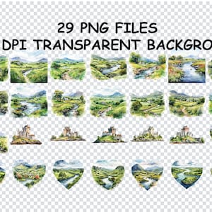Irische Landschaft PNG, Grüne Felder, Malerisches Irland, Natürliche Flucht png