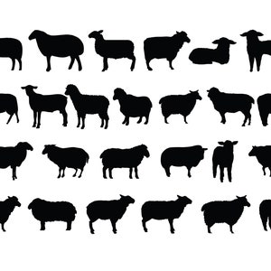 MOUTON SVG, Svg animaux de la ferme, fichiers Svg animaux de la ferme pour Cricut, fichiers coupe mouton pour Cricut